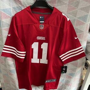 Nike NFL Brandon Aiyuk San Francisco Custom Red Football 49ers Custom Jersey